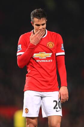 Robin van Persie of Manchester United ManU looks dejected - Manchester United vs. Burnley - Barclay s Premier League - Old Trafford - Manchester - 11 02 2015 Pic Philip Oldham Sportimage EDITORIAL USE ONLY. No use with unauthorised audio, video, data, fixture lists, club league logos or live services. Online in-match use limited to 120 images, no video emulation. No use in betting, games or single club league player publications.