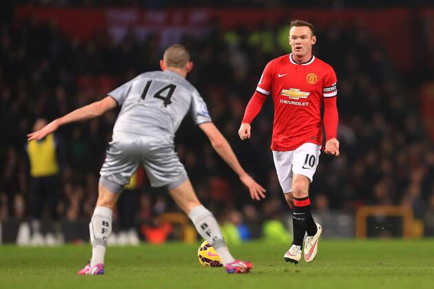 Wayne Rooney of Manchester United ManU - Manchester United vs. Burnley - Barclay s Premier League - Old Trafford - Manchester - 11 02 2015 Pic Philip Oldham Sportimage EDITORIAL USE ONLY. No use with unauthorised audio, video, data, fixture lists, club league logos or live services. Online in-match use limited to 120 images, no video emulation. No use in betting, games or single club league player publications.