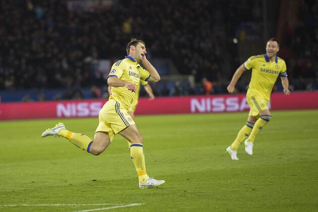Aktuell Fußball, Champions League, Paris St. Germain - FC Chelsea joie de Branislav Ivanovic (Chelsea) apres son but FOOTBALL : PSG vs Chelsea - League des Champions - 17 02 2015 JBAutissier Panoramic 