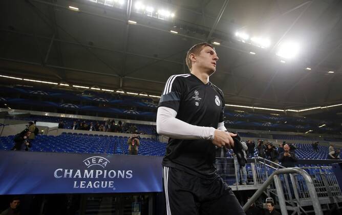 Real Madrid training session before first leg of 1 8 Champions League match. In this picture, Toni Kroos. xPABLOGARCIAx 