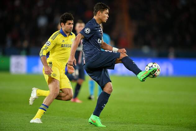 Thiago Silva (psg) - Diego Costa (che) FOOTBALL : Paris SG vs Chelsea - Ligue des champions - 17 02 2014 AnthonyBIBARD FEP Panoramic 