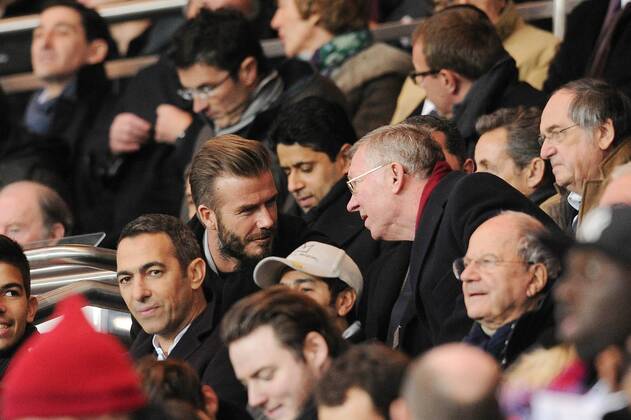 David Beckham - Sir Alex Ferguson CELIBRITIES : PSG vs Chelsea - Champion s League - 17 02 2015 N.LeGouic FEPx 