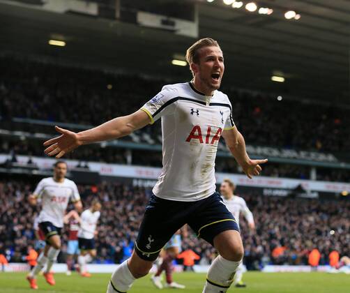 Tottenham s Harry Kane celebrates scoring his sides second goal Barclays Premier League - Tottenham Hotspur vs West Ham - White Hart Lane - England - 22nd February 2015 - Picture David Klein Sportimage EDITORIAL USE ONLY. No use with unauthorised audio, video, data, fixture lists, club league logos or live services. Online in-match use limited to 120 images, no video emulation. No use in betting, games or single club league player publications.