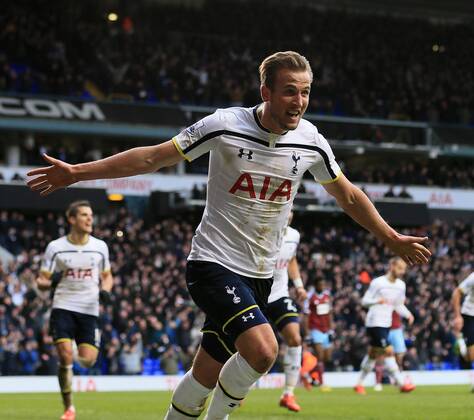 Tottenham s Harry Kane celebrates scoring his sides second goal Barclays Premier League - Tottenham Hotspur vs West Ham - White Hart Lane - England - 22nd February 2015 - Picture David Klein Sportimage EDITORIAL USE ONLY. No use with unauthorised audio, video, data, fixture lists, club league logos or live services. Online in-match use limited to 120 images, no video emulation. No use in betting, games or single club league player publications.