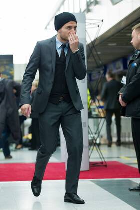 Montag 23.02.2015, Saison 2014 2015, BV Borussia Dortmund am Flughafen Dortmund auf dem weg zum Champions League Spiel, Ciro IMMOBILE (BVB) DeFodi01001062151