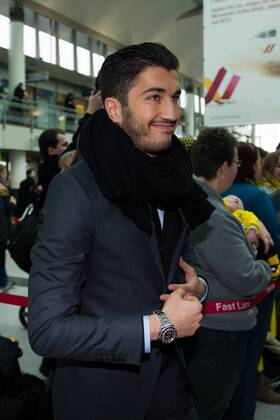 Montag 23.02.2015, Saison 2014 2015, BV Borussia Dortmund am Flughafen Dortmund auf dem weg zum Champions League Spiel, Nuri SAHIN (BVB) DeFodi01001062186