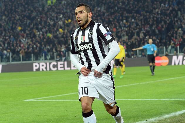 Champions League Juventus Turin - BVB Borussia Dortmund Torjubel Carlos Tevez 
