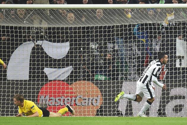 Esultanza Carlos Tevez Juventus dopo il gol goal celebration Juventus Turin - BVB Borussia Dortmund andreaxstaccioli