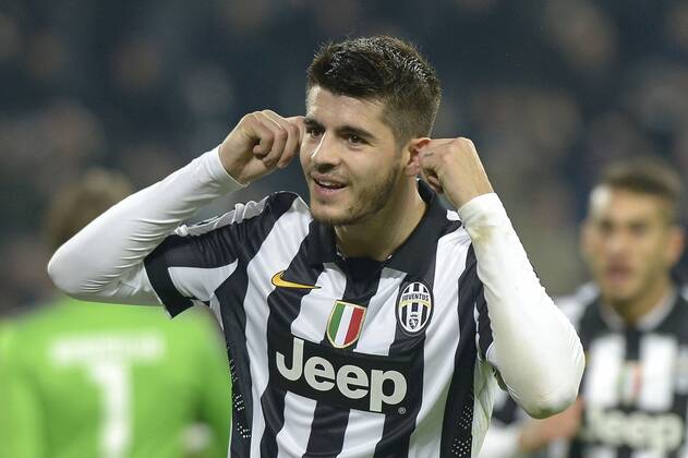 Esultanza Alvaro Morata Juventus dopo gol 2-1, Torjubel, Champions League Juventus Turin - BVB Borussia Dortmund filippoxalfero