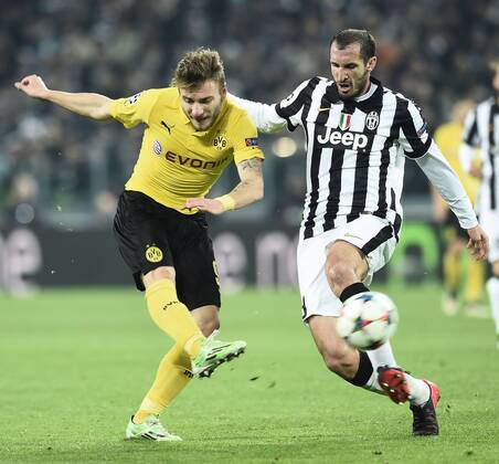 Champions League Juventus Turin - BVB Borussia Dortmund Ciro Immobile-Giorgio Chiellini 