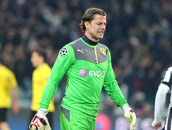 Dienstag 24.02.2015, Saison 2014 2015, UEFA Champions League, Achtelfinale Hinspiel im Turiner Juventus-Stadium, Juventus Turin - BVB Borussia Dortmund, Roman Weidenfeller (Torwart, BVB) enttäuscht nach dem Gegentreffer zum Turiner 1:0