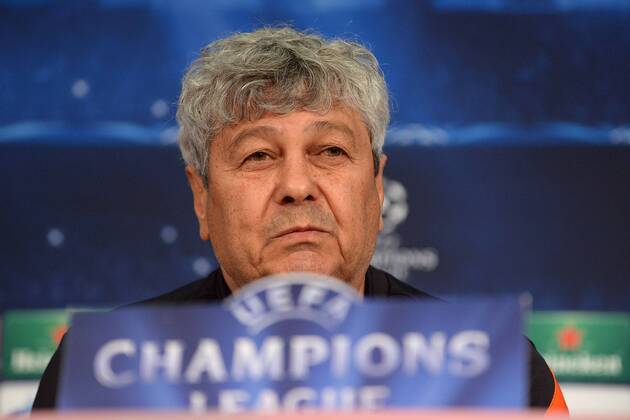Fußball Champions League Pressekonferenz Schachtar Donezk am 10.03.2015 in der Allianz Arena in München Mircea Lucescu ( Trainer Donezk )