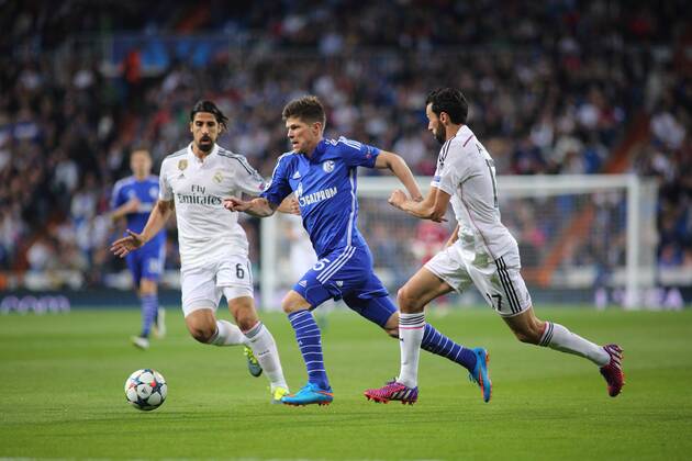 Madrid, Spain. 10th March 2014: Klaas Jan Huntelaar forward from FC Schalke 04, in action Champions League 2014 2015 Real Madrid CF - FC Schalke 04 
