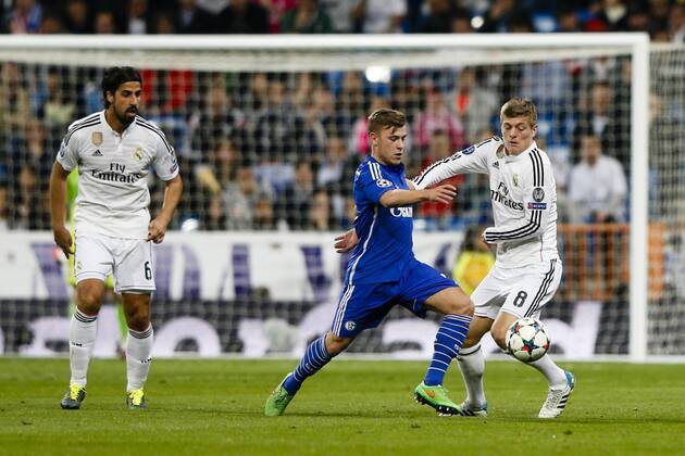 10.03.2015. Santiago Bernab& xe9;u Stadium, Madrid, Spain. EUFA Champions League football. Real Madrid versus FC Schalke. Toni Kroos Midfielder of Real Madrid . 2015 March 10 Madrid Spain. xEnriquexdexlaxFuentex  ActionPlus11603885