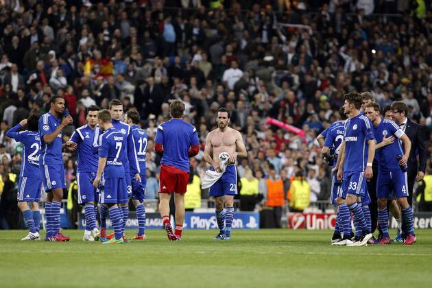 Christian Fuchs Aktuell Fußball, Champions League, Real Madrid - FC Schalke 04 FC Schalke 04 during Champions League soccer match at Santiago Bernabeu stadium in Madrid, Spain. March, 10, 2015. Real Madrid - FC Schalke 04  20150310209
