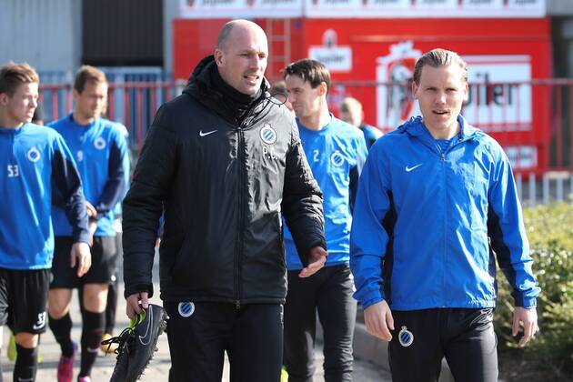 - BRUGGE, BELGIUM: Club s assistant coach Philippe Clement and Club s Rudy Ruud Vormer arrive for a training session of Belgian first division soccer team Club Brugge KV in Brugge, Wednesday 11 March 2015. Tomorrow Club is playing Turkish team Besiktas in the first leg of the 1 8th finals of the Europa League tournament. BRUNOxFAHY x04584209x