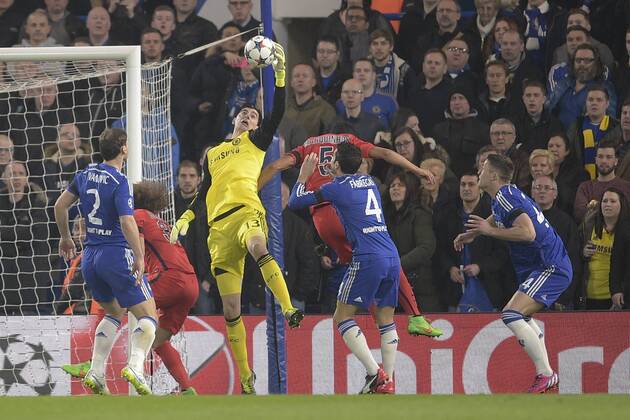 Thibaut Courtois (Chelsea) - Chelsea FC vs Paris St Germain (PSG) - - 11 03 2015 JBAutissier 