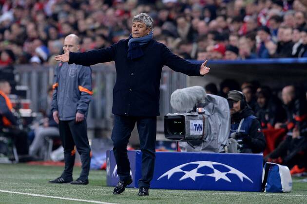 Fußball Champions League Achtelfinale Bayern München - Schachtar Donezk am 11.03.2015 in der Allianz Arena in München Mircea Lucescu ( Trainer Donezk )