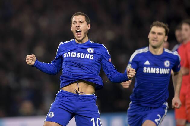 Jubel Eden Hazard (Chelsea) - Chelsea FC vs Paris St Germain (PSG) - - 11 03 2015 JBAutissier 