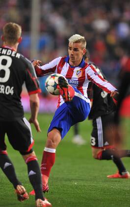 17.03.2015, xcox, Fussball UEFA Champions League, Atletico Madrid - Bayer 04 Leverkusen, v.l.Griezmann (Atl. Madrid) -