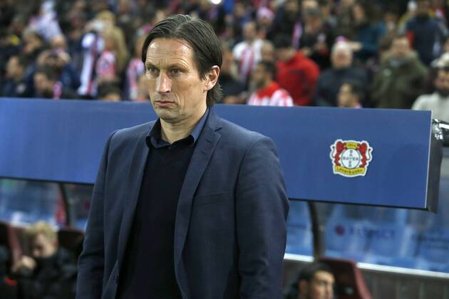 Bayer 04 Leverkusen s coach Roger Schmidt during Champions League 2014 2015 match.March 17,2015.  (20150301702)