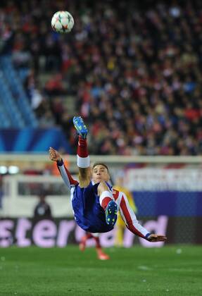 Atletico de Madrid Defender, Jose Maria Gimenez de Vargas - GIMENEZ, number 24 . Round ROUND 16 of the CHAMPIONS league soccer match between Atletico de Madrid - Bayer 04 Leverkusen at the Vicente Calderon estadium Madrid - Spain by March 17 2015. 
