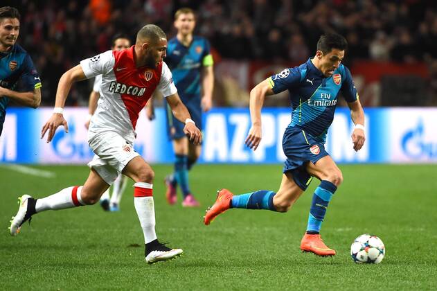 LAYVIN KURZAWA (mon) - Alexis Sanchez (ars) - AS Monaco vs Arsenal FC - Champions League 17 03 2015 FEP 