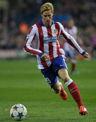 Atletico de Madrid Forward, Fernando Torres Sanz, number 19 . Round 1 8 of the CHAMPIONS league, soccer match between Atletico de Madrid - Bayer 04 Leverkusen at the Vicente Calderon estadium, Madrid - Spain by March 17, 2015. 