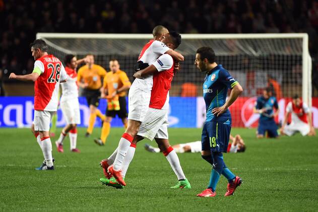WALLACE (mon) - FABINHO (mon) - Jubel - AS Monaco vs Arsenal FC - Champions League 17 03 2015 FEP 