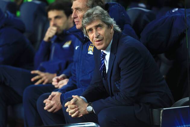 Manuel Pellegrini, manager of Manchester City - Barcelona vs. Manchester City - UEFA Champion s League - Round of 16, second leg - Nou Camp - Barcelona - 18 03 2015 Pic Philip Oldham Sportimage EDITORIAL USE ONLY. No use with unauthorised audio, video, data, fixture lists, club league logos or live services. Online in-match use limited to 120 images, no video emulation. No use in betting, games or single club league player publications.