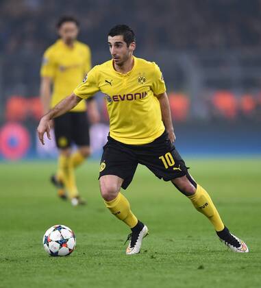 FUSSBALL CHAMPIONS LEAGUE SAISON 2014 2015 ACHTELFINAL RUECKSPIEL Borussia Dortmund - Juventus Turin 18.03.2015 Henrikh Mkhitaryan (Borussia Dortmund) am Ball 