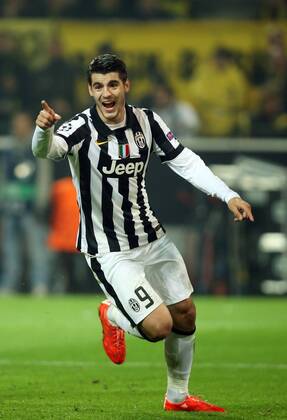 Morata Jubel Freude Emotion Tor zum 0:2 durch Morata BvB Borussia Dortmund - Juventus Turin Championsleague Achtelfinale 18.03.2015 Fußball Fussball Signal Iduna Park Dortmund Herren Saison 2014 2015