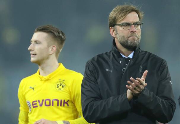 Marco REUS, BVB 11 Juergen KLOPP, Chef - Trainer BVB Emotionen, enttaeuscht, Enttaeuschung, Frust, frustriert, Trauer ,traurig, verzweifelt, Verzweiflung BORUSSIA DORTMUND - JUVENTUS TURIN Fussball UEFA Champions League, Achtelfinale in Dortmund, 18.03.2015 CL Saison 2014 2015, BVB