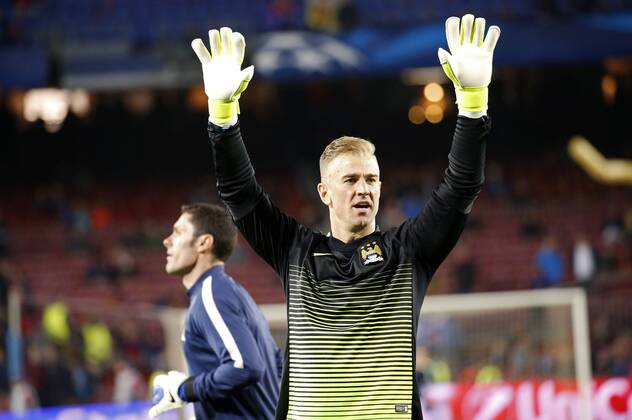 March 18, 2015 - Barcelona, Catalonia, spain - BARCELONA, SPAIN - MARCH 18: Joe Hart during the UEFA Champions League round of 16 match between FC Barcelona Barca and Manchester City at Camp Nou Stadium on March 18, 2015 in Barcelona, Spain. (Photo by Joan Valls UrbanandSport NurPhoto) Barcelona and Manchester City  - ZUMAn230