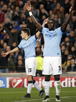 March 18, 2015 - Barcelona, Catalonia, spain - BARCELONA, SPAIN - MARCH 18: Bacary Sagna during the UEFA Champions League round of 16 match between FC Barcelona Barca and Manchester City at Camp Nou Stadium on March 18, 2015 in Barcelona, Spain. (Photo by Joan Valls UrbanandSport NurPhoto) Barcelona and Manchester City  - ZUMAn230