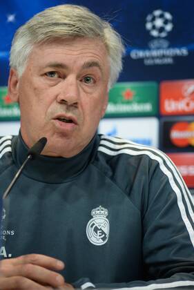MADRID - 13 APR: Carlo Ancelotti, Pressekonferenz Real Madrid. 