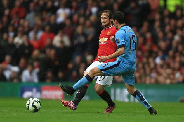 Daley Blind of Manchester United ManU - Manchester United vs. Manchester City - Barclay s Premier League - Old Trafford - Manchester - 12 04 2015 Pic Philip Oldham Sportimage EDITORIAL USE ONLY. No use with unauthorised audio, video, data, fixture lists, club league logos or live services. Online in-match use limited to 120 images, no video emulation. No use in betting, games or single club league player publications.