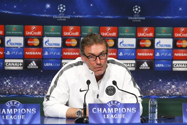 Laurent Blanc FOOTBALL : PK Paris Saint Germain (PSG) - Champions League - 14 04 2015 GwendolineLeGoff 