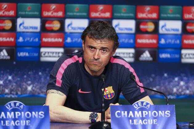 Aktuell Fußball, Champions League, PK FC Barcelona Luis Enrique FOOTBALL Pressekonferenz FC Barcelona (Barca) - Champions League 14 04 2015 GwendolineLeGoff 