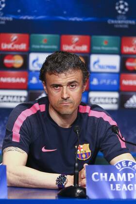 Aktuell Fußball, Champions League, PK FC Barcelona Luis Enrique FOOTBALL Pressekonferenz FC Barcelona (Barca) - Champions League 14 04 2015 GwendolineLeGoff 