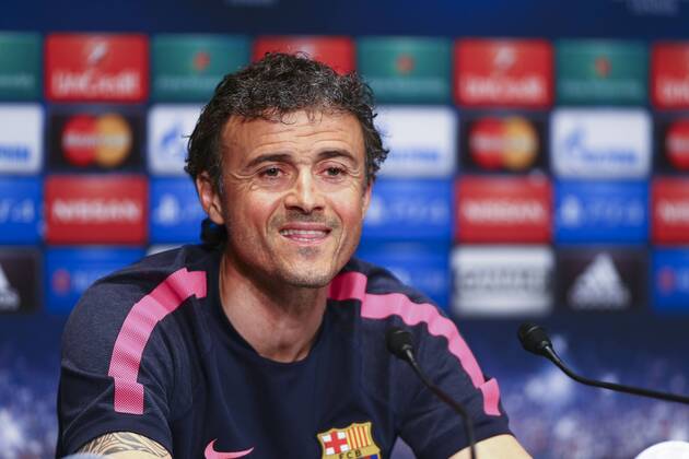 Aktuell Fußball, Champions League, PK FC Barcelona Luis Enrique FOOTBALL Pressekonferenz FC Barcelona (Barca) - Champions League 14 04 2015 GwendolineLeGoff 