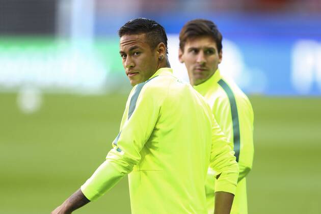 Aktuell Fußball, Champions League, Training FC Barcelona Neymar FOOTBALL - Training FC Barcelona (Barca), Champions League 14 04 2015 GwendolineLeGoff 