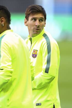 Aktuell Fußball, Champions League, Training FC Barcelona Lionel Messi FOOTBALL - Training FC Barcelona (Barca), Champions League 14 04 2015 GwendolineLeGoff 