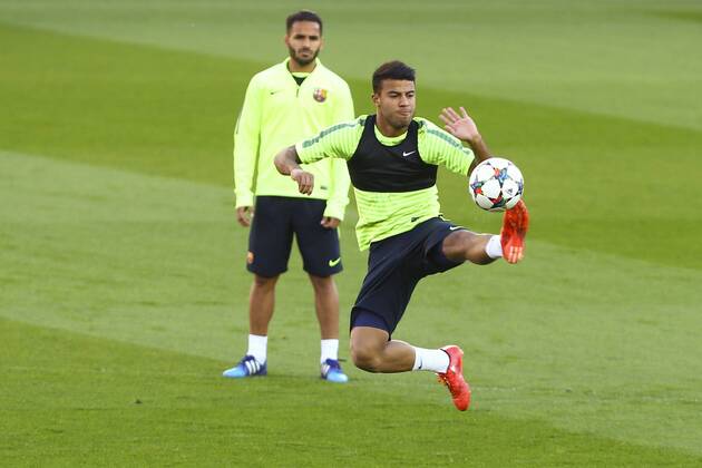 Aktuell Fußball, Champions League, Training FC Barcelona Rafael Alcantara de Nascimiento FOOTBALL - Training FC Barcelona (Barca), Champions League 14 04 2015 GwendolineLeGoff 