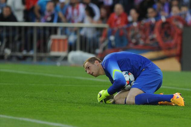 Atletico de Madrid Goalkeeper, Jan Oblak - OBLAK, number 13 . Champions League Atletico Madrid - Real Madrid 