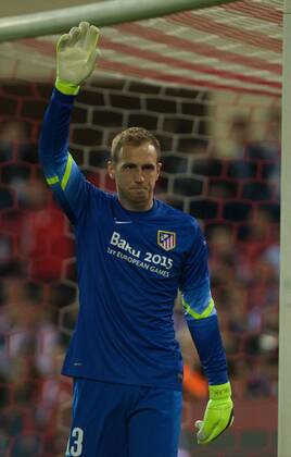 Atletico de Madrid Goalkeeper, Jan Oblak, number 13 . Champions League Atletico Madrid - Real Madrid 