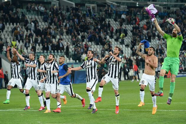 Champions League Juventus Turin - AS Monaco FC Jubel a fine gara Juventus 