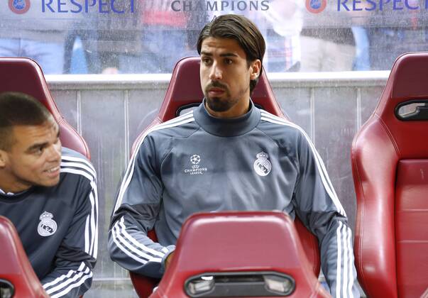 KHEDIRA Sami Real Madrid auf der Reserve Bank UEFA Champions League Saison 2014-2015 Viertelfinale Atletico Madrid-Real Madrid am 14.April 2015 in Madrid 