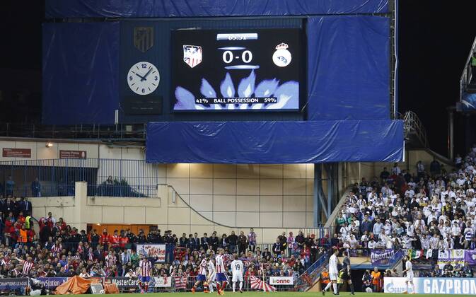 SCHLUSSERGEBNISS Atletico- Real Madrid 0 : 0 UEFA Champions League Saison 2014-2015 Viertelfinale Atletico Madrid-Real Madrid am 14.April 2015 in Madrid 