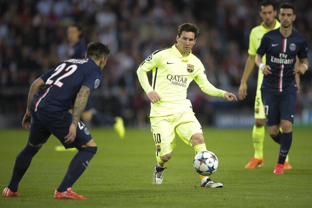 Lionel Andres Messi (Barca) FOOTBALL : PSG vs Barcelone - Ligue des Champions - 15 04 2015 JBAutissier Panoramic 